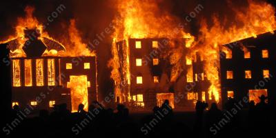 bâtiment en feu films