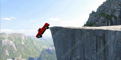 voiture sur la falaise films