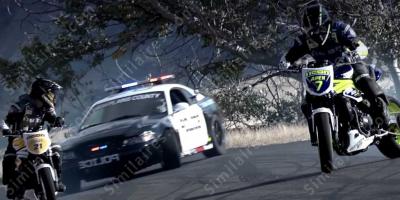 poursuite en voiture et en moto films